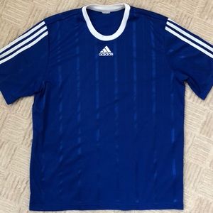 Adidas blue & white short sleeve t-shirt Large